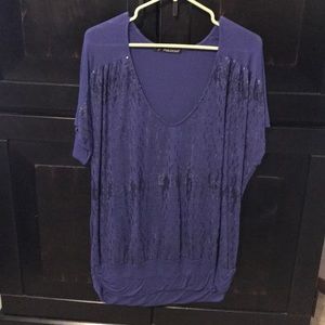 Plus size purple top